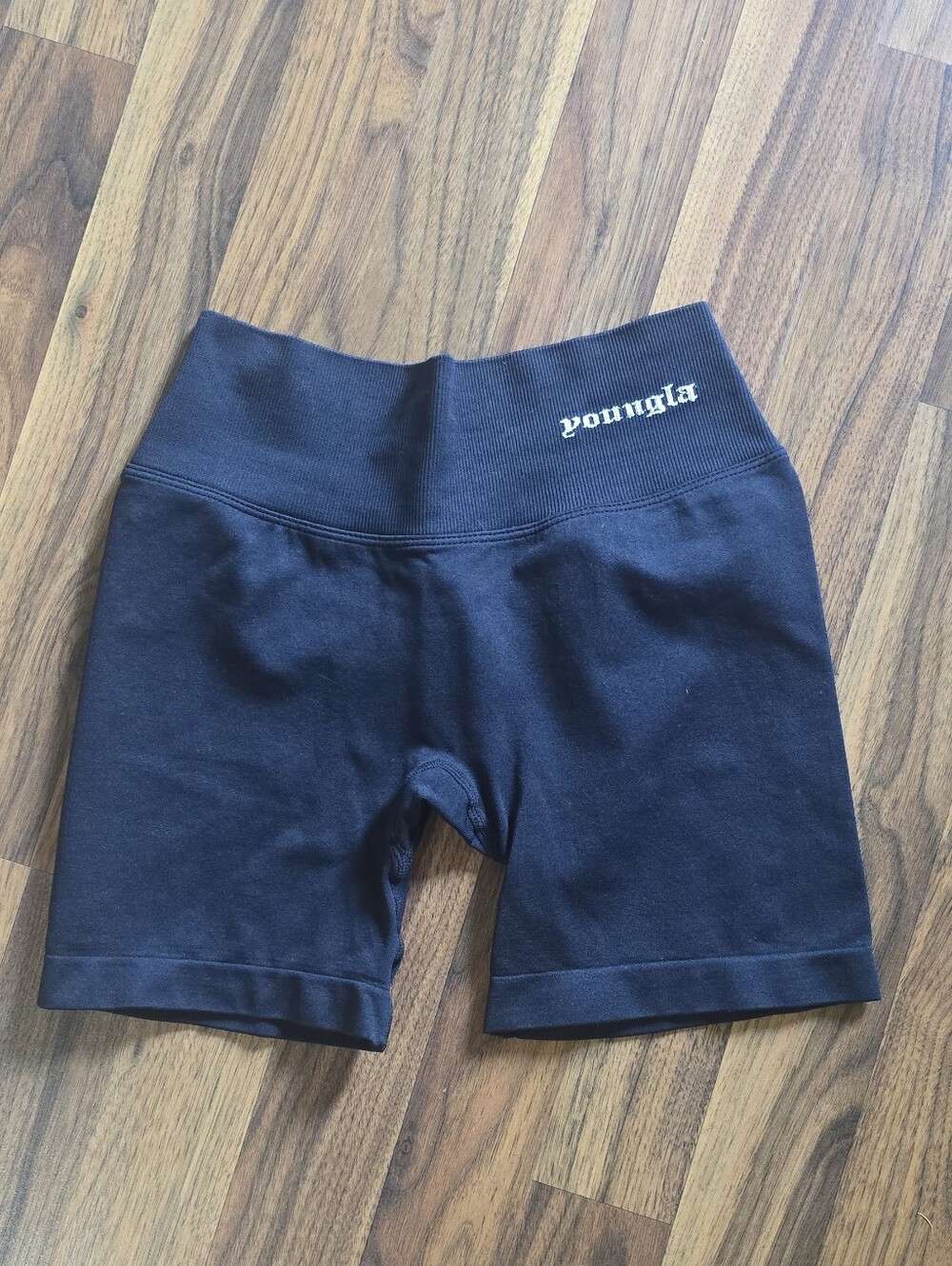 YoungLA Black High-Waist Bike Shorts